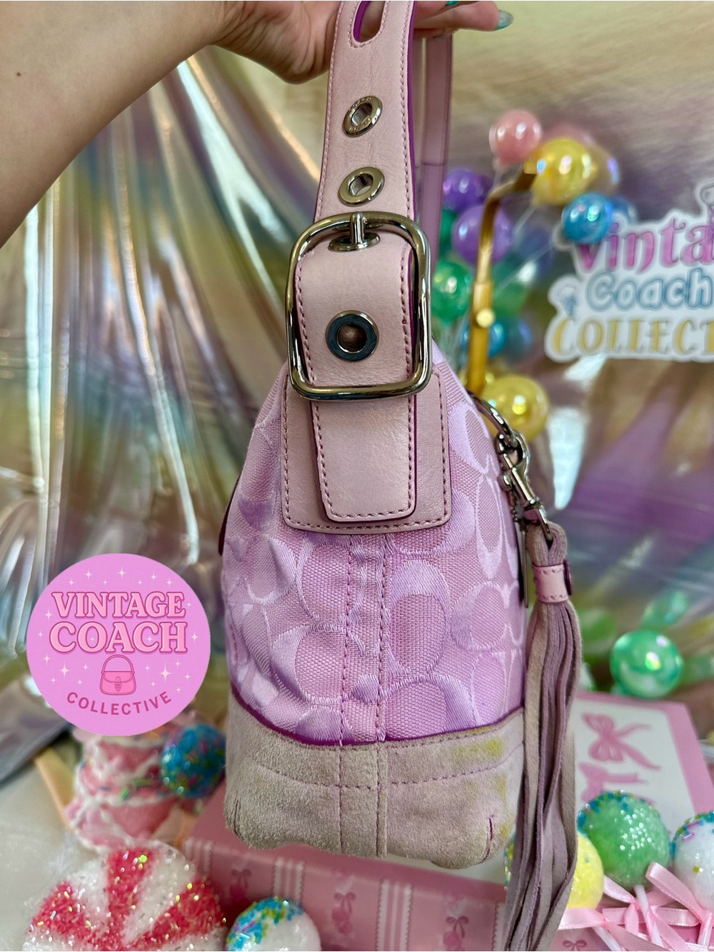 バッグ COACH Pink Signature East West Duffle Pink east west duffel coach - Gem
